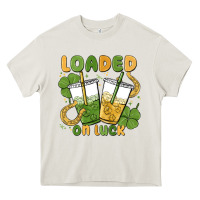 Cream loaded on luck Heavy Core Tee - MaliasSmallBusiness