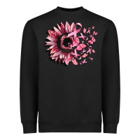 Black cancer sunflower Heavyweight Sweatshirt - CowGirlArtShop