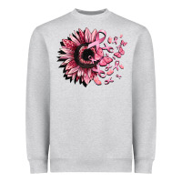 Heather Grey cancer sunflower Heavyweight Sweatshirt - CowGirlArtShop