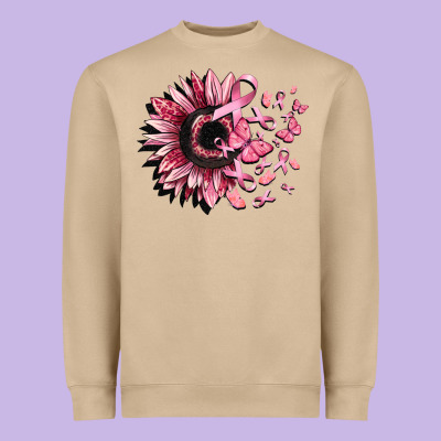 Cancer Sunflower Heavyweight Sweatshirt Designed By Cowgirlartshop