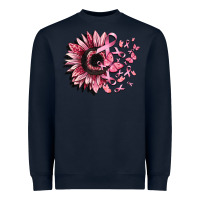 Navy cancer sunflower Heavyweight Sweatshirt - CowGirlArtShop