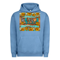 Pigment Pebble Blue Welcome fall Urban Hoodie - Artiststas
