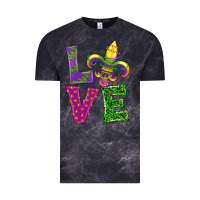 Cloud Black mardi gras love Vintage Tee - RanaPortraitStore