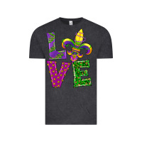 Vintage Black mardi gras love Vintage Tee - RanaPortraitStore