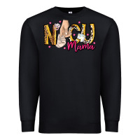 Black Nicu Mama Premium Sweatshirt - CowhideDigitalArt