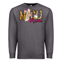 Charcoal Heather Nicu Mama Premium Sweatshirt - CowhideDigitalArt