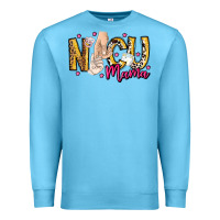 Ocean Blue Nicu Mama Premium Sweatshirt - CowhideDigitalArt