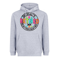 Heather Grey Officially Retired 2025 not my problem anymore Heavyweight Hoodie - CowhideDigitalArt