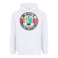 White Officially Retired 2025 not my problem anymore Heavyweight Hoodie - CowhideDigitalArt