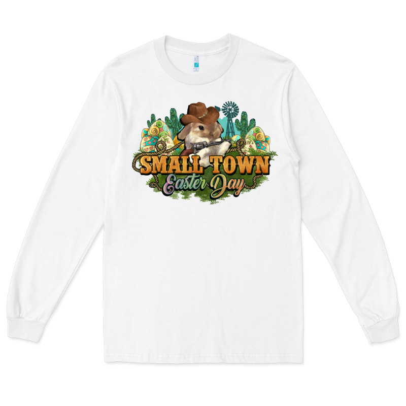 Small Town Easter Day Long Sleeve Tee by NancyCooperArtShop | Teevron