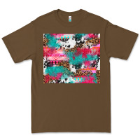 Cacao leopard cowhide pink turquoise glitter Premium Tee - NancyCooperArtShop