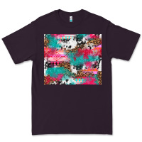 Plum leopard cowhide pink turquoise glitter Premium Tee - NancyCooperArtShop