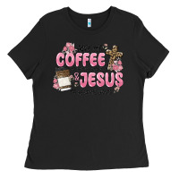 Black give me coffee jesus Ladies Tee - MaliasSmallBusiness
