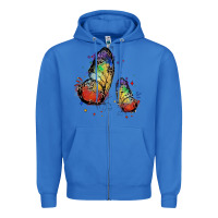 True Royal rainbow butterfly pride Zipper Hoodie - FaDigitalArtStudio