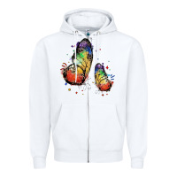 White rainbow butterfly pride Zipper Hoodie - FaDigitalArtStudio