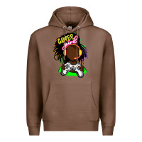 Chestnut black gamer girl Premium Hoodie - FaDigitalArtStudio