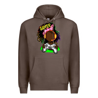 Coffee black gamer girl Premium Hoodie - FaDigitalArtStudio