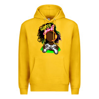 Lemon black gamer girl Premium Hoodie - FaDigitalArtStudio