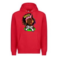 Red black gamer girl Premium Hoodie - FaDigitalArtStudio
