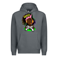 Rock black gamer girl Premium Hoodie - FaDigitalArtStudio