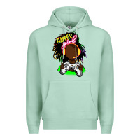 Seafoam black gamer girl Premium Hoodie - FaDigitalArtStudio