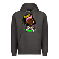 Smoke black gamer girl Premium Hoodie - FaDigitalArtStudio