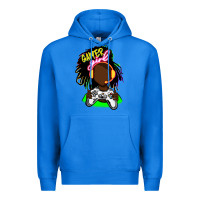 True Royal black gamer girl Premium Hoodie - FaDigitalArtStudio