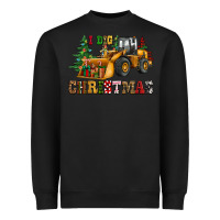 Black i dig christmas bulldozer Heavyweight Sweatshirt - CowGirlArtShop