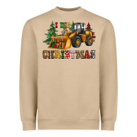 Mushroom i dig christmas bulldozer Heavyweight Sweatshirt - CowGirlArtShop