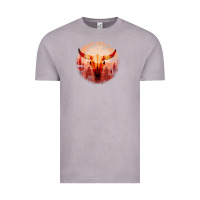 Vintage Zinc Western Cowboy Sunset Bull Skull Vintage Tee - Bettercallsaul
