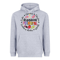 Heather Grey Principal Assistant Heavyweight Hoodie - CowhideDigitalArt