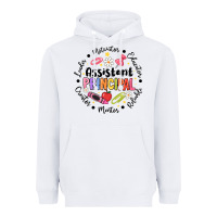 White Principal Assistant Heavyweight Hoodie - CowhideDigitalArt