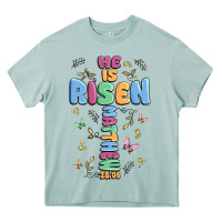 Arona he is risen cross Heavy Core Tee - MaliasSmallBusiness