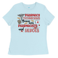 Baby Blue pharmacy technicians Ladies Tee - MaliasSmallBusiness