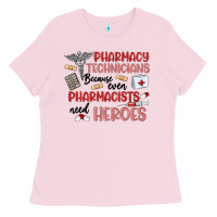 Bubblegum Pink pharmacy technicians Ladies Tee - MaliasSmallBusiness
