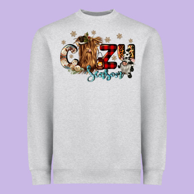 Cozy Season Heavyweight Sweatshirt Designed By Cowgirlartshop