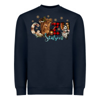 Navy cozy season Heavyweight Sweatshirt - CowGirlArtShop