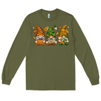 Army Green Fall Gnomes Long Sleeve Tee - texasbilliewilder