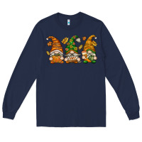 Navy Fall Gnomes Long Sleeve Tee - texasbilliewilder