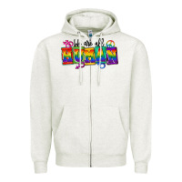 Oatmeal Heather we are all human Zipper Hoodie - FaDigitalArtStudio