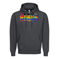 Smoke we are all human Zipper Hoodie - FaDigitalArtStudio