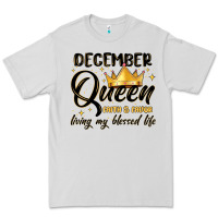 Dove Grey december queen faith and favor living my blessed l Premium Tee - MaliasSmallBusiness