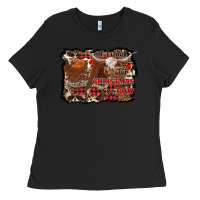 Black all i want for christmas is a cow Ladies Tee - RanaPortraitStore