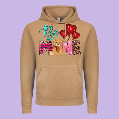 Valentine's Day Be Mine Tedybear Vintage Hoodie Designed By Ranaportraitstore