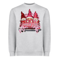 Heather Grey Loads of love with flowers Valentine's Day Heavyweight Sweatshirt - HowdyJamesFarm
