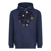 Navy Mother Heavyweight Hoodie - CowhideDigitalArt