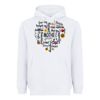 White Mother Heavyweight Hoodie - CowhideDigitalArt