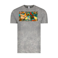 Cloud Rock Chicken rooster and chicks with leopard Vintage Tee - RanaPortraitStore
