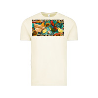Vintage Arctic Chicken rooster and chicks with leopard Vintage Tee - RanaPortraitStore