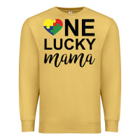 One Lucky Mama Premium Sweatshirt | Teevron
